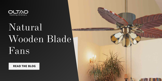 Natural Wooden Blade Fan with Premium Design