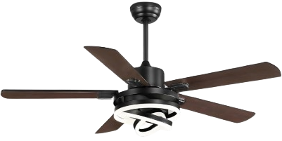 Straight Blade Chandelier Fan Oltao Designer Fans