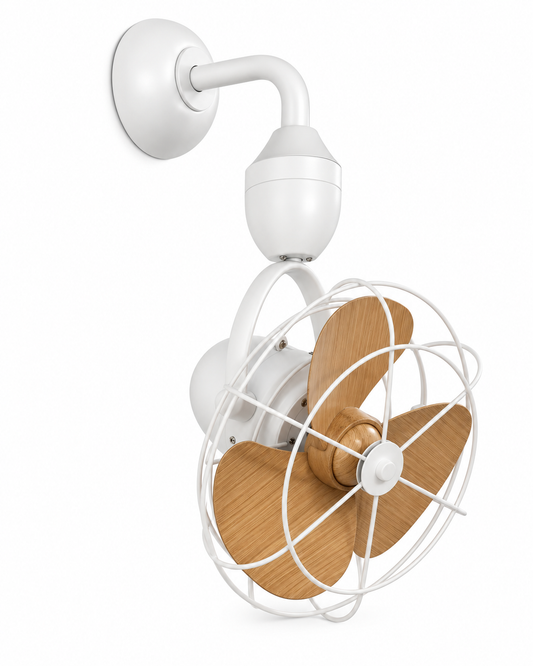 OLTAO Nova White Caged 13 Inch Designer Wall & Ceiling Fan with Remote | 5 Speed Settings | Automatic Oscillation | 3 ABS Blades | Wall & Ceiling Mount Attachments Included | Premium Decorative Fan (Copy)
