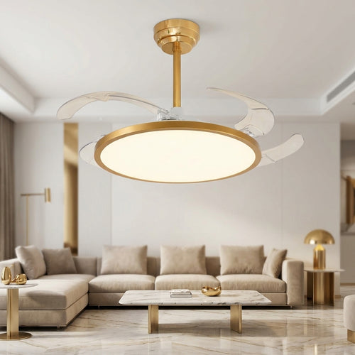 oltao Zyro UltraSlim Retractable Ceiling Fan with BLDC Motor, 3 Colour LED Light, Summer/Winter Mode and Remote, 42/48 inch Sweep (2026 Model) Oltao Designer Fans