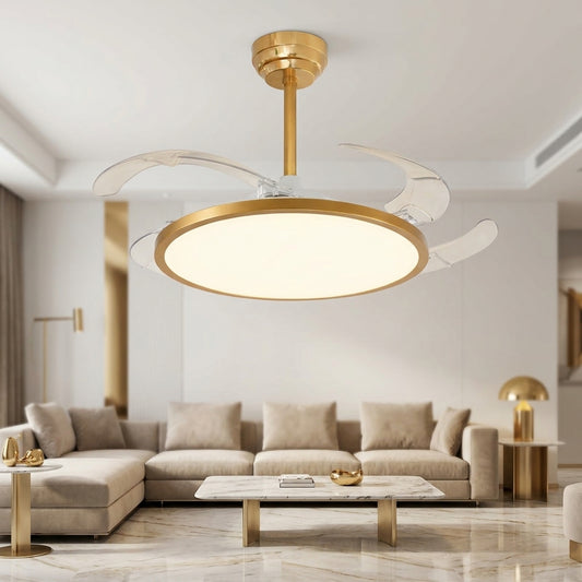 oltao Zyro UltraSlim Retractable Ceiling Fan with BLDC Motor, 3 Colour LED Light, Summer/Winter Mode and Remote, 42/48 inch Sweep (2026 Model) Oltao Designer Fans