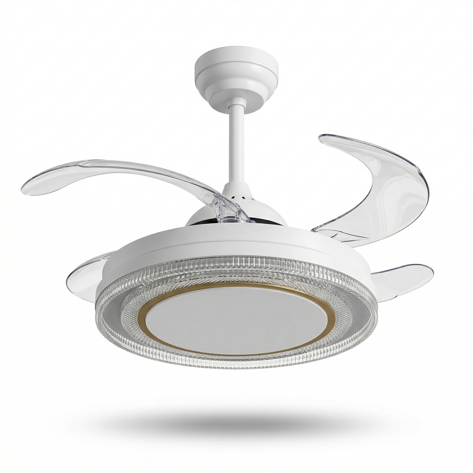 oltao Eira Retractable Ceiling Fan with BLDC Motor, 3 Colour LED Light, Summer/Winter Mode and Remote, 48 inch Sweep Oltao Designer Fans