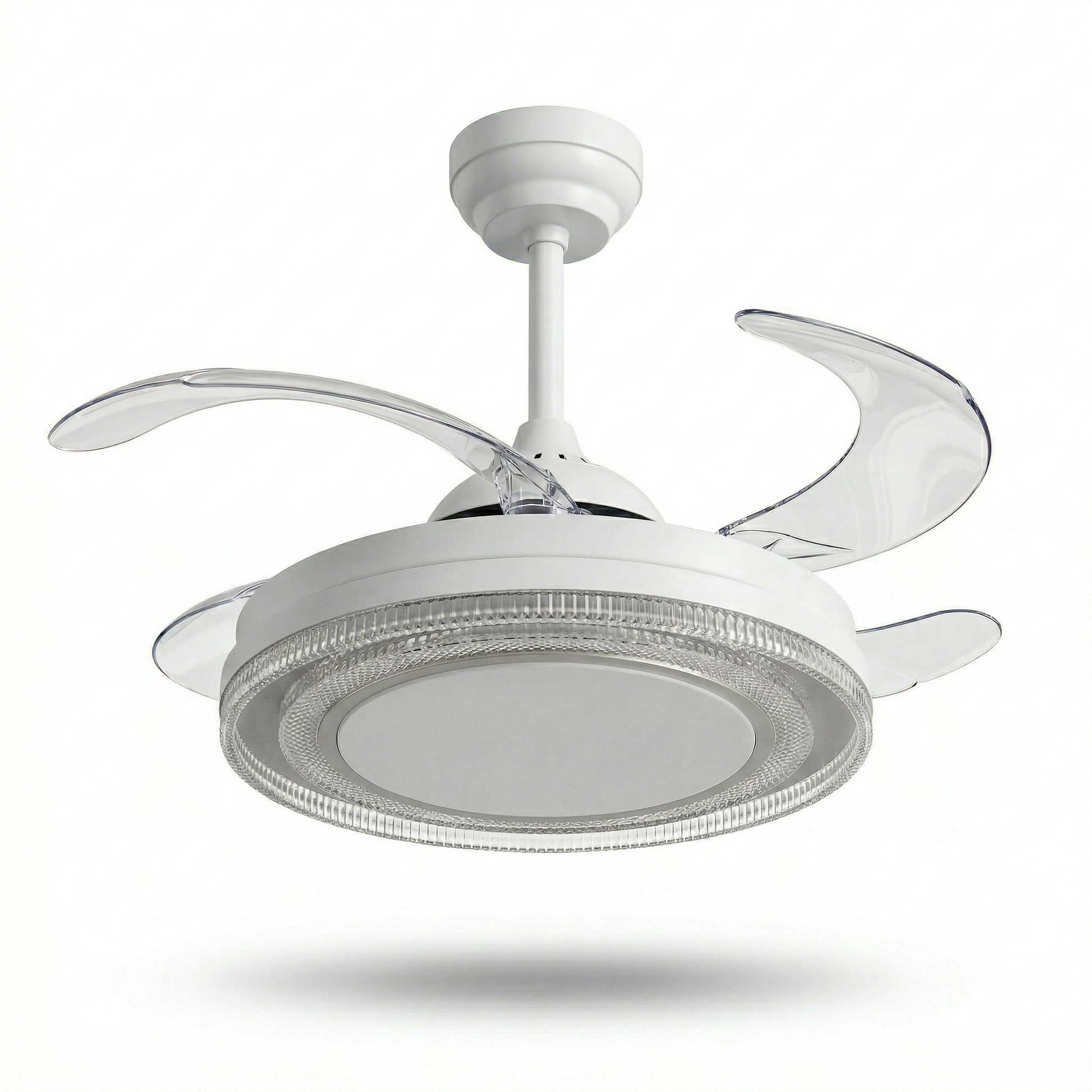 oltao Eira Retractable Ceiling Fan with BLDC Motor, 3 Colour LED Light, Summer/Winter Mode and Remote, 48 inch Sweep Oltao Designer Fans