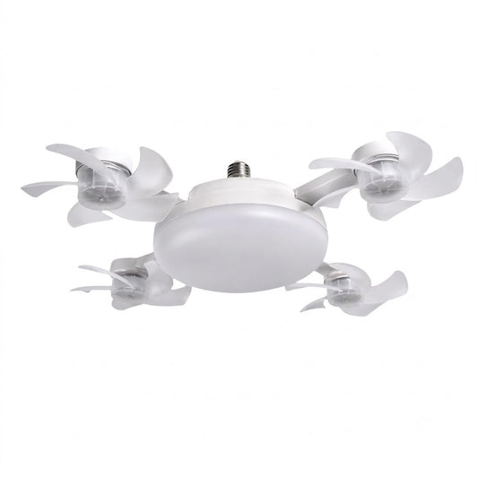 oltao Quad 20 Inch Drone Style Fan with BLDC Motor, 3 color LED Light, Remote Control, Compact Design For Small Area.